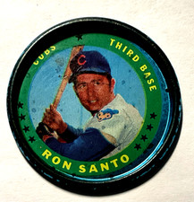 1971 TOPPS BUTTON/COIN/PIN  RON SANTO CUBS LEGEND #95 OF 153 COIN SET