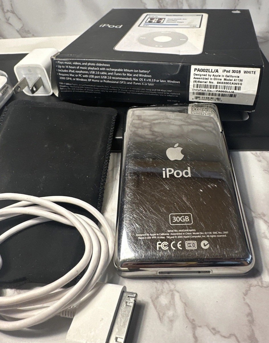 Vintage Apple iPod 30GB U2 / Bono Special Edition with box Very