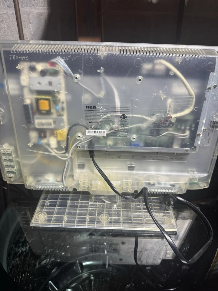 RCA 19" Inch LED Clear Prison HD TV DETG188R No Remote- Tested - Image 2 of 4