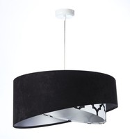 HäNgeleuchte HäNgelampe Rund Ø 50 Cm Schwarz Weiß Silber E27 Verstellbar
