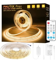 PAUTIX COB LED Strip Light 2700K, 24ft/7.5m Dimmable 3780LEDs DC24V Warm Whit...