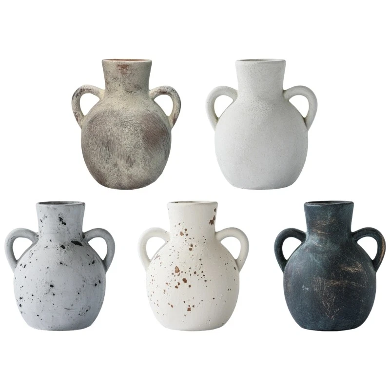 Ceramic Vases with 2 Handles Dried Flower Arrangement Vases Farmhouses Decors