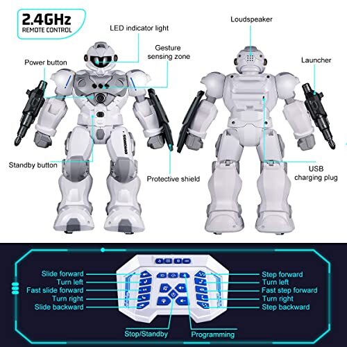 Toys for 69 Year Old Boys, RC Robot Gifts for Intelligent Programmable