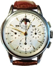 Universal Geneve Tri-Compax Moonphase Stainle...