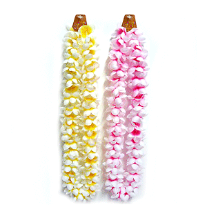 Frangipani Leis Assorted Colours Pk 2 - Picture 1 of 1