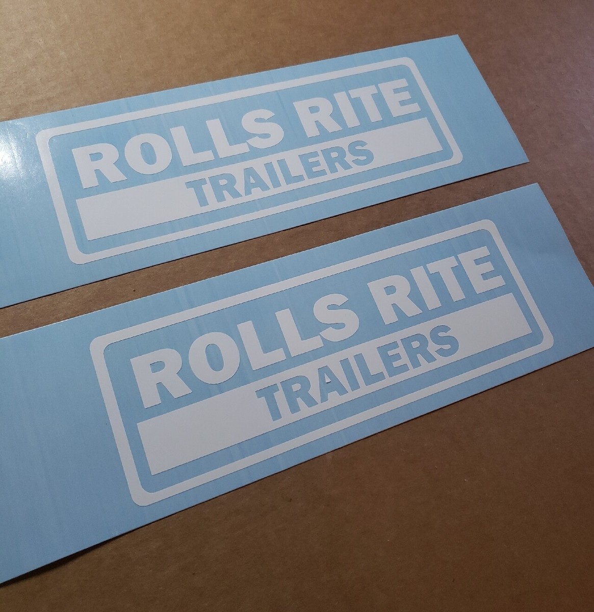 ROLLS RITE Trailer Decals Stickers Gloss WHITE 18