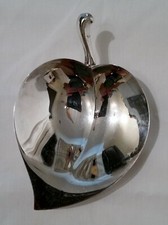 Vintage FB Rogers Silver Co 1883 Leaf Ball Footed Bowl Trinket Vanity Candy Dish
