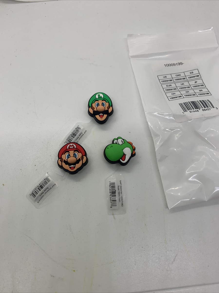 シュプリーム NEW Super Mario Crocs Jibbitz Set Of 3 Shoe Charms NWT Luigi Mario