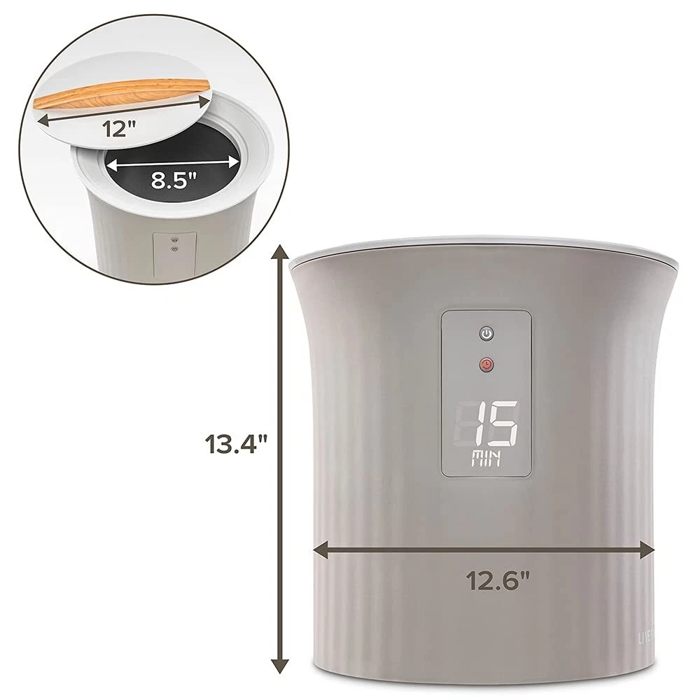 LiveFine Towel Warmer, Bucket Heater W/LED Display Fits 40”x70” Towel, Gray  843812145381 | eBay