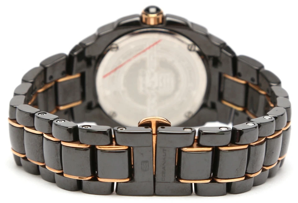 Oceanaut Womens Ceramic Black Mother Of Pearl Dial Watch F1140 - Image 3 of 4