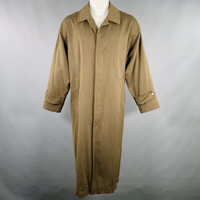 LUCIANO BARBERA Größe 36 Brown Heather Wolle Versteckte Knöpfe Mantel
