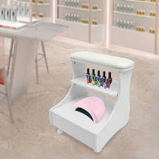 White Modern Foot Bath Stool With Wheels Foot Rest Pedicure Manicure Funiture