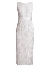 NWT MAC DUGGAL WHITE DRESS BEADED SEQUINED WOMENS SIZE 2