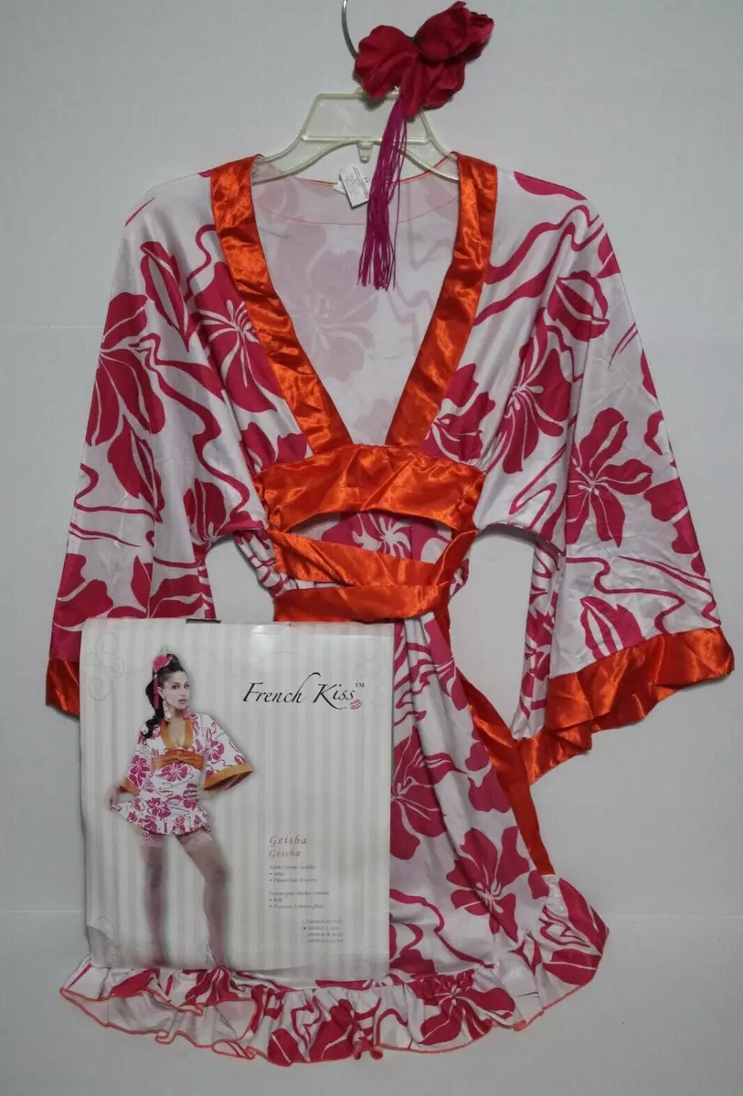 Japanese Lady Geisha Girl Kimono Costume Halloween Fancy Dress French Kiss Small