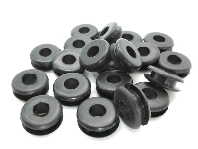 5/8'' x 3/8'' w 1/8'' Groove Rubber Grommet Wire Cable Panel Bushing