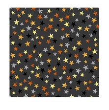 Halloween Fabric  Midnight Magic Orange Gray Star Toss  Studio E YARD