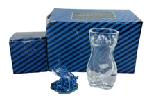 The Glass Gallery Crystal Collection Glass  Elephant & Naked Woman Shot Glass A3