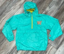 Dutch Bros Lightweight Pullover Jacket Windbreaker Size Medium Green