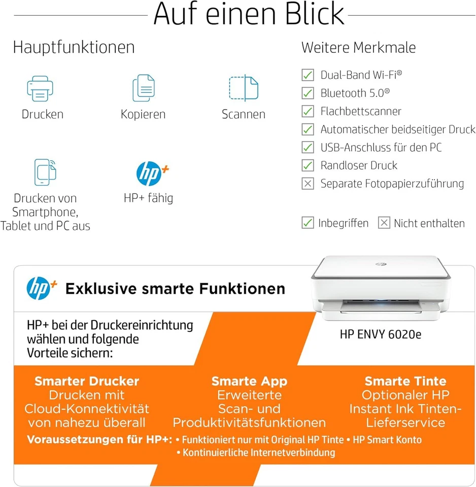 HP ENVY  Multifunktionsdrucker, 3 Monate gratis drucken mit HP Instant Ink - Bild 2 von 4