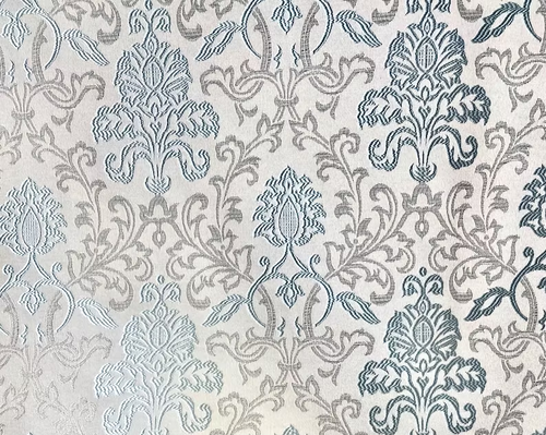 Blue Jacquard Damask light weight multi purpose fabric by the yard - 第 1/1 張圖片