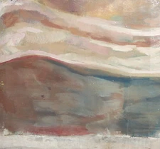 vintage Post impressionist landscape oil painting