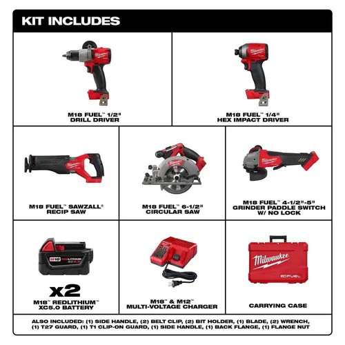 Milwaukee Combo Kit (4-Tool) 18-Volt Li 