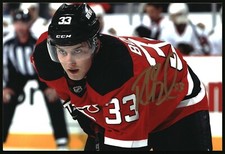Reid Boucher Autographed 4x6 Color Photo New Jersey Devils #33 Red A