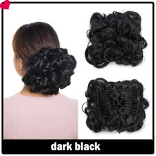 Real Thick Messy Bun Hair Piece Chignon Comb Clip In Updo Extensions for Wedding