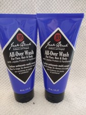 JACK BLACK All-Over Wash, Face, Hair  Body 2PK 3oz.ea. NEW  FREE SHIPPING 