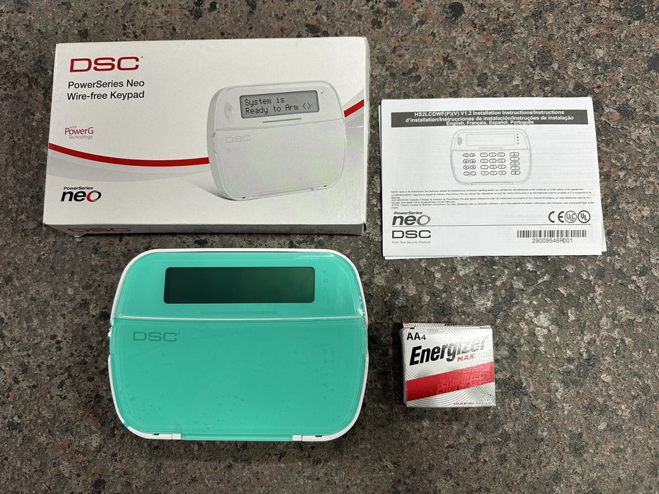 DSC Wireless Full Message LCD PowerG  Neo 2-Way Wire-Free Keypad HS2LCDWF9 ENG N - Image 2 of 3