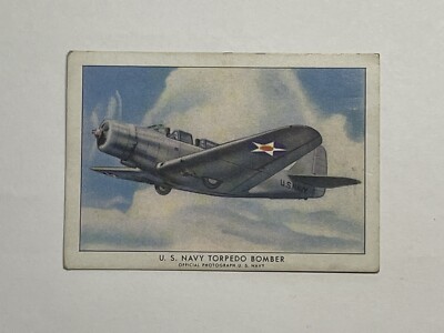 1940-42 Wings Cigarettes Series A T87 US Navy Torpedo Bomber #19