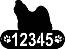 Shih Tzu Dog PAWS House Address Sign - Made in USA