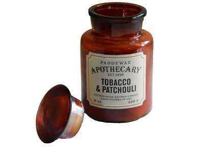 NEW Paddywax Apothecary Candle 8oz Tobacco & Patchouli