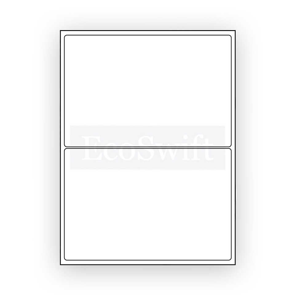 200 Etichette Autoadesive Per Spedizioni – Mezzo Foglio 8,5x5,5 Pollici – Bianco Opaco – 2 Per Foglio