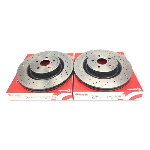 Brembo Set of 2 Front Cross Drilled Coated PVT Rotors for Lexus IS-F 09.A300.11 - Picture 2 of 7