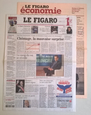 LE FIGARO Nr. 18 866 vom 01.04.2005 - Monaco: Albert Regent / Extremistische Siedler ISR