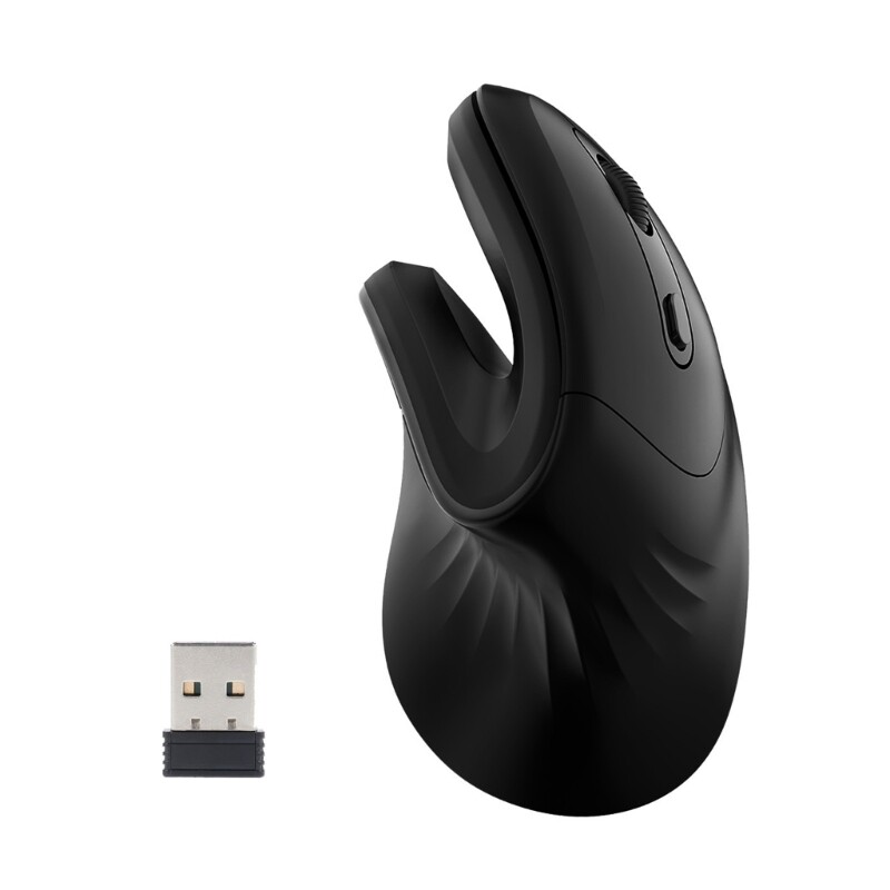 Ergonomic Wireless Vertical Mouse with 1000-2400 DPI Adjustable Optical Buttons-image