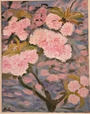 Daorong Oil Painting Yaezakura一Cherry Flowers 