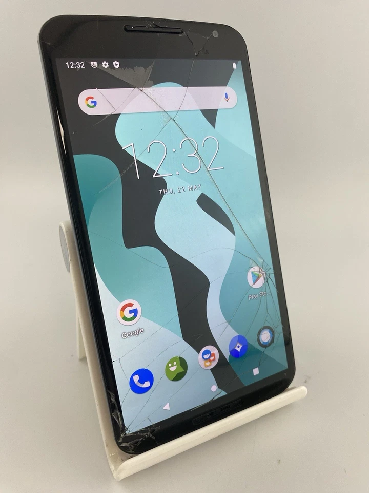 Motorola Nexus 6 Blue Unlocked 32GB 6.0" 13MP Android Smartphone Cracked - Image 2 of 4