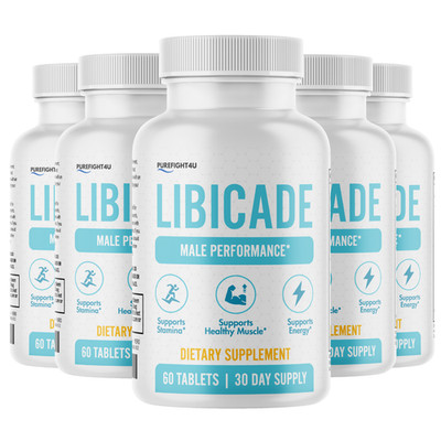 Libicade Male Performance Maximum Strength Supplement - 5 Bottles