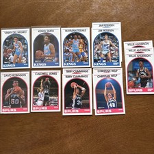 1989-90 NBA HOOPS Sacramento Kings & San Antonio Spurs Lot Of 14