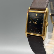 ORIENT E458380-40 BJ Women's Square Watch wristwatch Working EXC