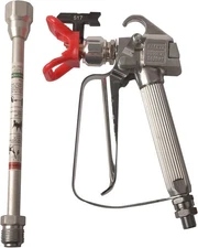 Airless Paint Spray Gun 3600PSI 517 Tip with 10 inches Extension Rod Silver 