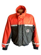 Mustang Survival MJ6214 Flotation Aid Jacket High Visibility L Orange/Black EUC