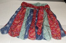 Matilda Jane Girls Size 2 Multi Color Floral Panel Bow Scalloped Hem Skirt