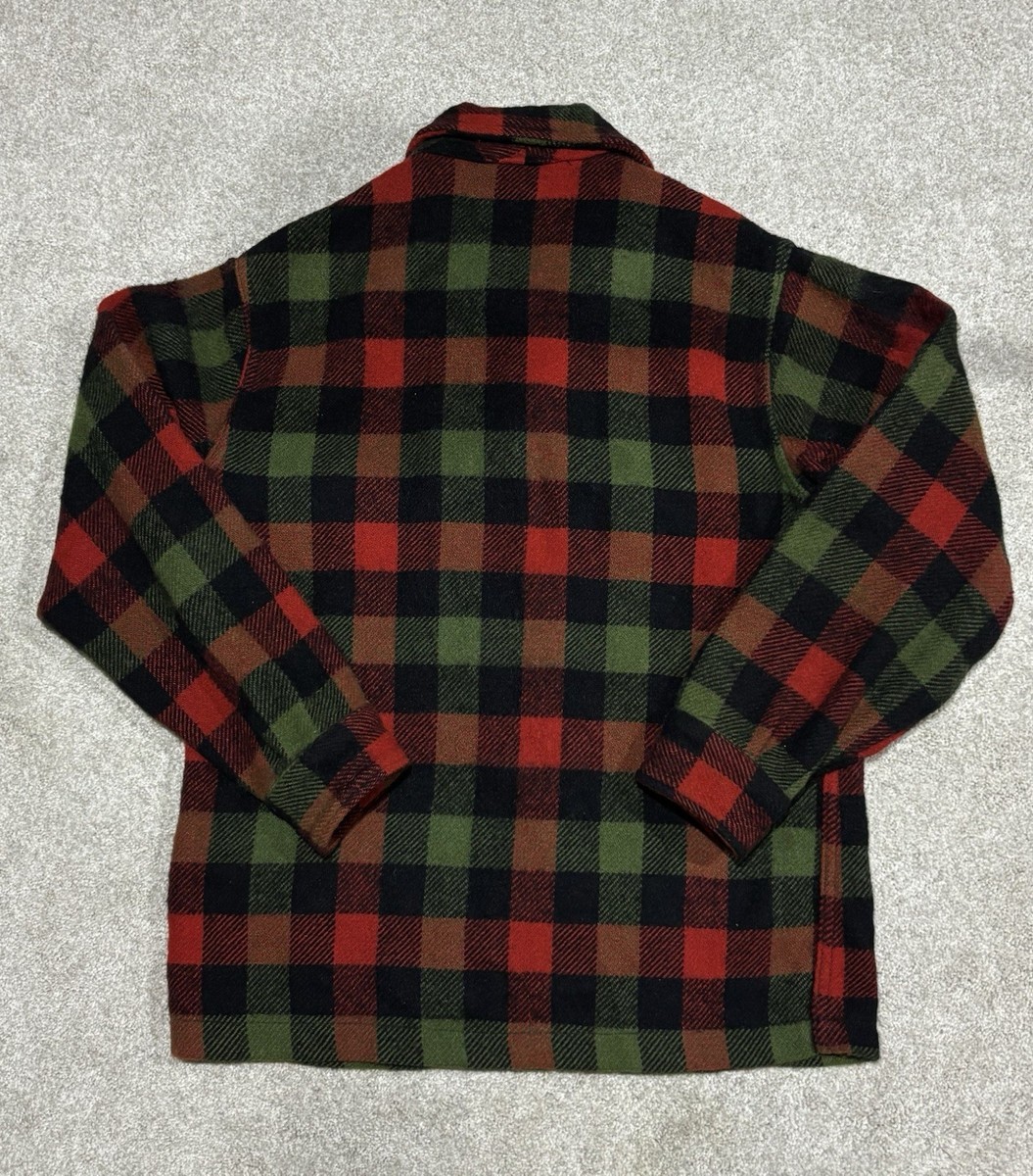 Vintage Pilgrim Jacket Mens Medium Wool Plaid Mackinaw Sears