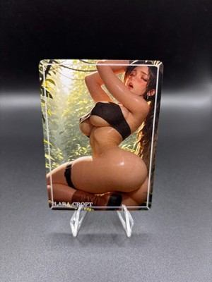 Lara Croft Tomb Raider Waifu Card TCG Full Art Waifu Legends Custom Goddess