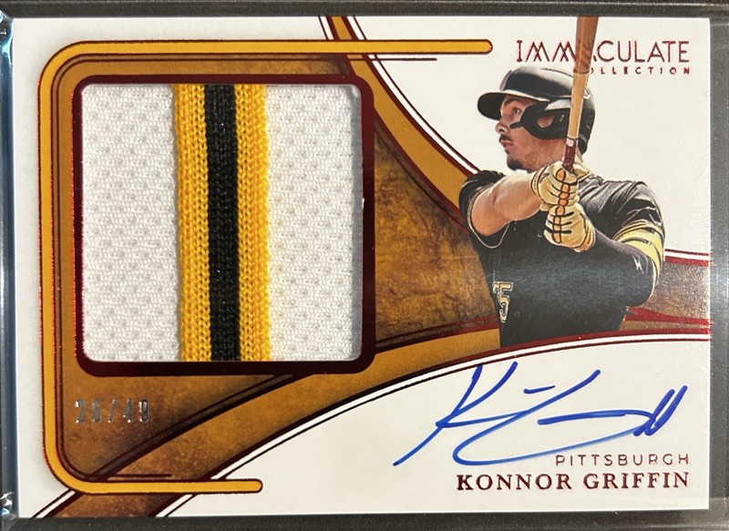 2026 Immaculate Konnor Griffin Auto Tri-Color Patch 26/49 🔥🔥🔥-Pittsburgh