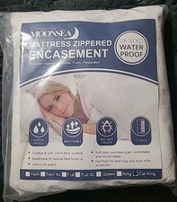 Moonsea Cal King Mattress Zippered Encasement/Against Dust Mites, Fluids, ...