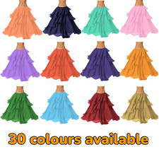 Chiffon 3 Layer Belly Dance Skirt Tiered Maxi Skirt Regular Size, Plus Size C3